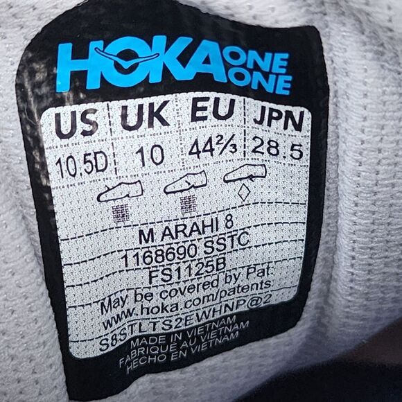 HOKA ARAHI 8 - Men's Sneakers - SIZE 10.5D - Picture 9 of 9